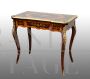 Antique French Napoleon III game table in polychrome wood    