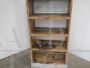 Small industrial style open bookcase shelving unit, 1950s