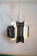 Space Age chandelier with 6 lights in steel, 1970s