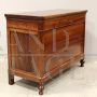 Antique Charles X chest of drawers in walnut from Italy, 19th century