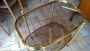 Vintage oval brass and crystal trolley