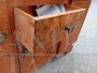 Pair of Art Deco sideboards in solid walnut and briar