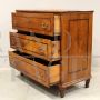 Antique chest of drawers in inlaid walnut, 18th century Italy