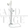 Design floor lamp by Martinelli Luce in white metal and steel