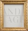 Antique Neapolitan Empire frame in gilded and carved wood