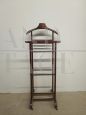 Vintage 1950s valet stand bedroom coat hanger in solid wood