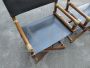 Set of 4 Lyda Levi McGuire style director's chairs in wood and leather