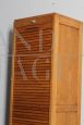 Art deco single rolling shutter filing cabinet in oak, 1940s