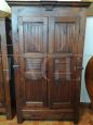 Antique late 18th century wardrobe in alder, Piedmontese