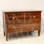 Antique Italian chest of drawers from the 18th century, Directory period in walnut