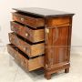 Small antique Empire chest of drawers in walnut, 19th century Italy