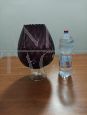 Large vintage hand-blown purple glass vase