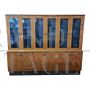 Large double-body art deco display bookcase in thuja briar