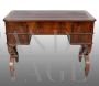 Antique Louis Philippe desk in mahogany feather with leather top