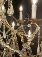 Florentine style chandelier with crystal drops