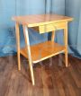 Vintage light wood TV console table