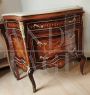 Small commode chest of drawers in Louis XIV style with inlays and bronzes