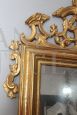 Antique mirror from the mid-18th century, carved and gilded with pure gold