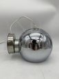 Pair of large Globe wall lights by Lamter with chrome spheres