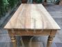 Rustic style dining table in natural wood