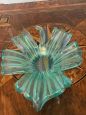 Barovier e Toso floral centerpiece in iridescent green Murano glass, 1950s