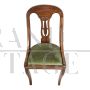 Pair of walnut gondola chairs, second half of the 19th century