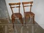 Pair of bistro chairs in dark beech wood, 1950s