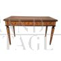 Louis XVI style large desk or table richly inlaid