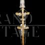 Finely crafted Murano glass floor lamp with 24 kt gold