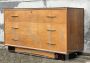 Art Deco chest of drawers in ash briar with mirror, Italy 1940s - 1950s