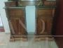 Pair of antique bedside tables from the late 19th century with gray marble top