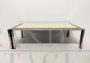 Coffee table by Romeo Rega in steel and parchment, 1970s