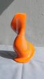 SC3 Space Age style artistic vase in orange ceramic