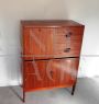 Modular cabinet in mahogany, Italian design from the 1960s