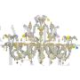 Rezzonico style boat chandelier in multicolored Murano glass