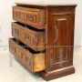 Antique Italian chest of drawers from the 17th century in walnut