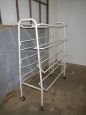 White lacquered industrial trolley, 1970s