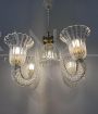 Seguso pendant chandelier in Murano glass from the 1950s