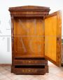 Antique Neapolitan Smith wardrobe in mahogany feather