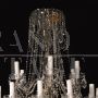 Maria Teresa model chandelier with crystal drops and 38 lights