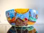 Large hand-painted ceramic bowl from Pantelleria, Italy 1980s