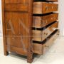 Antique walnut tallboy dresser from the Empire period - 1800s