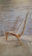 60s / 70s armchair in beech and rope