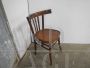 Vintage bistro chair in dark beech wood, 1950s