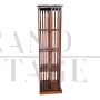 Quadrangular revolving bookcase in walnut