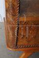 Pair of art deco bedside tables in walnut with glass top, Milan 1940s