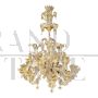 Rezzonico chandelier in Murano glass with gold leaf