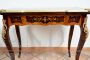 Antique French Napoleon III game table in polychrome wood