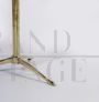 70s bistro side tables in brass with black glass top