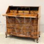 Antique Louis XV chest of drawers with drop-down top in walnut briar, Italy 18th century